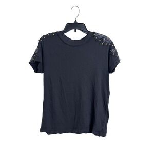 We The Free Shirt Womens XS Embroidered Studded Distressed Boho Urban Outfitters